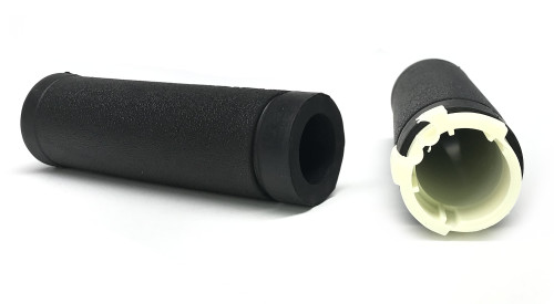 Bikers Choice OE-Look Black Rubber Cable-Style Handlebar Grips (491282)