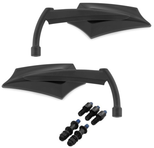Bikers Choice Angler Black Motorcycle Mirrors (488742)