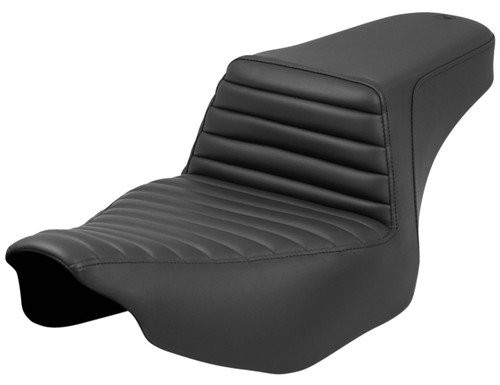 Saddlemen Step-Up Black Seat - TR Tuck-n-Roll Front & Smooth Rear (823-07-171)