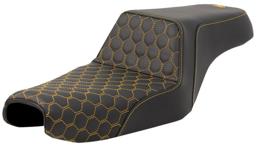 Saddlemen Step-Up Black Seat - Gold HC Honeycomb Stitch (807-11-17707)