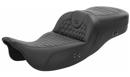 Saddlemen Heated Roadsofa Extended Reach Honeycomb Black Seat (808-07B-190HCT)