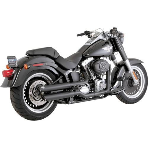 Vance & Hines Twin Slash 3" Black Slip-On Exhaust Mufflers (46844)