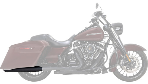 Vance & Hines Twin Slash 4" Round Black Slip-On Exhaust Mufflers (46672)