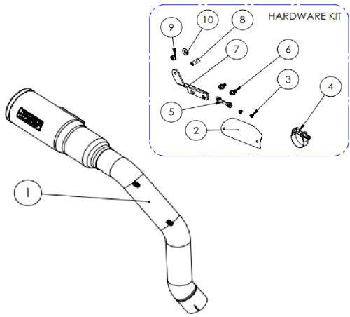 Vance & Hines Hi-Output Black Slip-On Exhaust Muffler (48429)