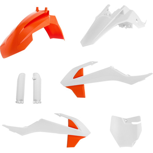 Acerbis OE '23 White/Orange Full Body Plastic Kit (2791527705)