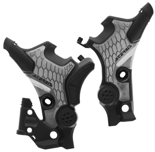 Acerbis X-Grip Frame Protectors | Black/Gray | Honda TransAlp 750 (2983661001)