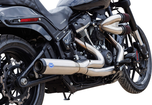 S&S Brushed Stainless Steel Qualifier 2-1 Exhaust System (550-1103)