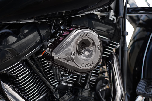 S&S Stealth Mini Teardrop Lava Chrome Air Cleaner M8 (170-0782)