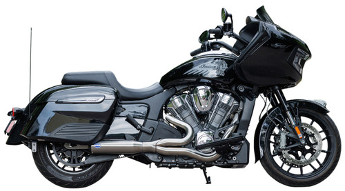 S&S Brushed Stainless Steel Qualifier 2-1 Exhaust System (550-1083)
