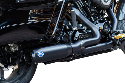 S&S Guardian Black Stainless Steel Qualifier 2-1 Exhaust System (550-1110)
