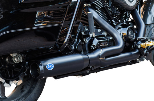 S&S Guardian Black Stainless Steel Qualifier 2-1 Race Exhaust System (550-1109)