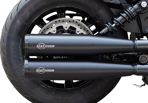 S&S Grand National Guardian Black Slip-On Race Mufflers (4110-266-R)
