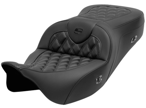 Saddlemen Heated Roadsofa Carbon/Black Lattice Stitch Seat (808-07B-206A0)