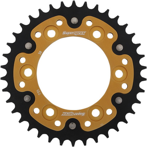 Supersprox Stealth Gold Rear Sprocket 38 Tooth (RST-735-38-GLD)