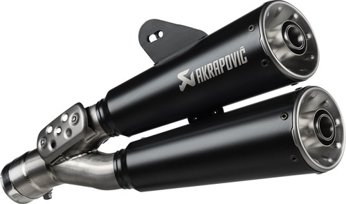 Akrapovic Black Titanium Double Conical Slip-On Muffler (S-B12SO25-HISSSBL)