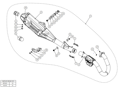 Akrapovic Titanium 1-1 Evolution Exhaust System (S-K4MET9-FDHLTA)