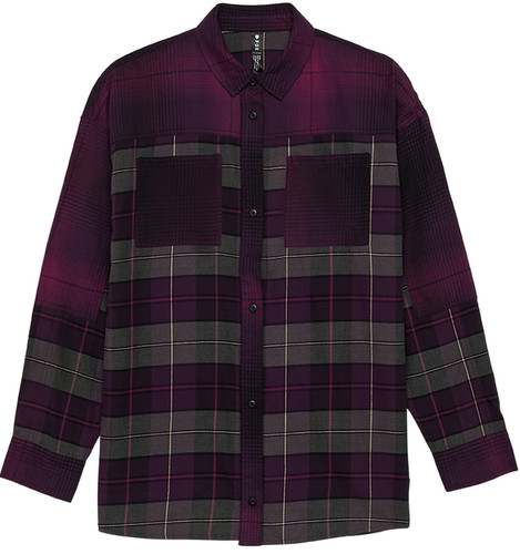 Fox Racing Oversized Womens Button Up Long Sleeve Flannel Shirt