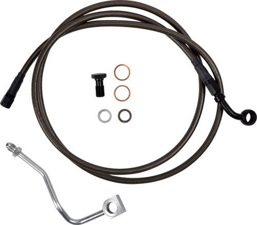 Barnett Carbon Coat Upper Brake Line w/Black Fittings Stock+6" (254-30-51134-6)