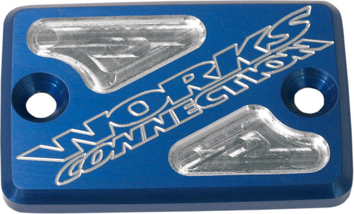 Works Connection Blue Anodized Billet Front Brake Reservoir Cover (21-200)