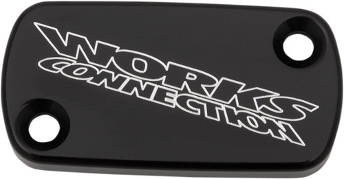 Works Connection Black Anodized Billet Front Brake Reservoir Cover (21-116)