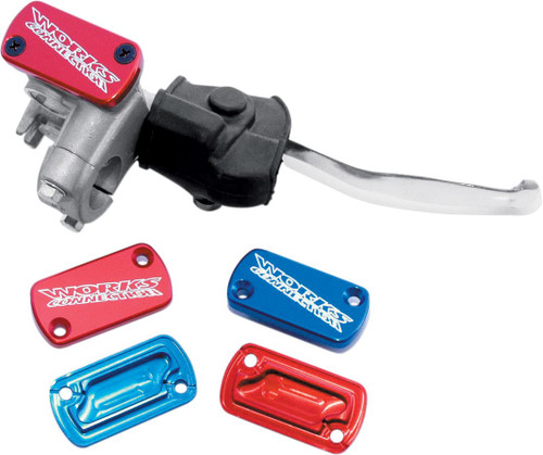 Works Connection Red Anodized Billet Front Brake Reservoir Cover (21-005)