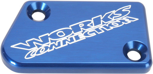 Works Connection Blue Anodized Billet Front Brake Reservoir Cover (21-031)