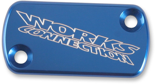 Works Connection Blue Anodized Billet Front Brake Reservoir Cover (21-000)