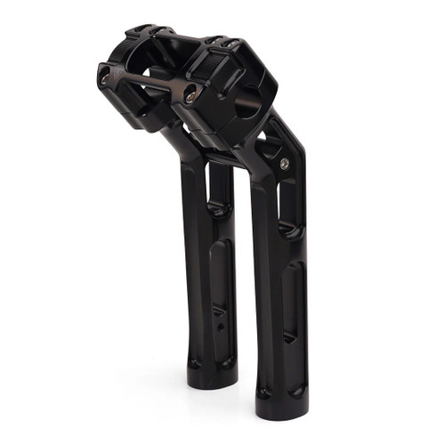 Arlen Ness Method Black 10" Softail Gauge Cut-Out Handlebar Risers (520-053)