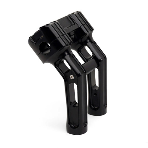 Arlen Ness Method Black 7" Softail Gauge Cut-Out Handlebar Risers (520-055)