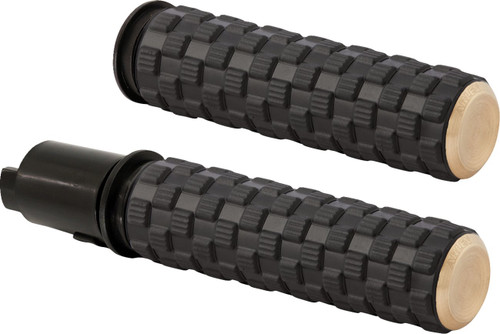 Arlen Ness Airtrax Black/Brass Fly-by-Wire Handlebar Grips (500-068)