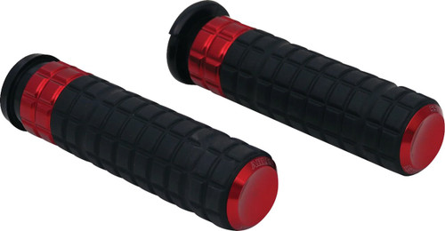 Arlen Ness SpeedLiner Red Fly-by-Wire Handlebar Grips (500-065)