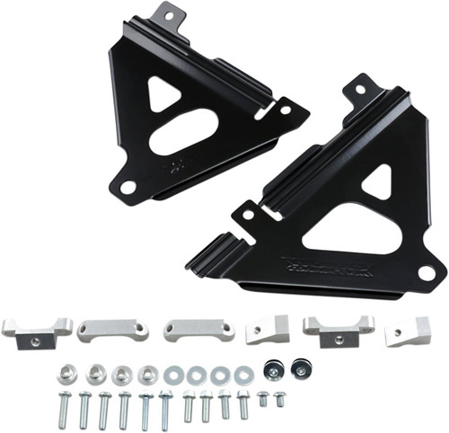 Works Connection Black Aluminum Radiator Braces (18-B300)