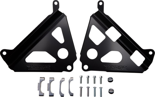Works Connection Black Aluminum Radiator Braces (18-B181)