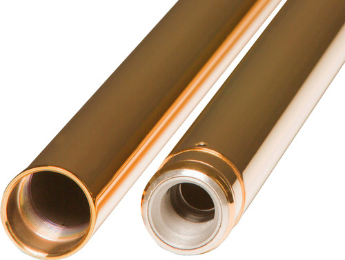 Custom Cycle 49mm 23.75" Length Gold Fork Tubes (710006)