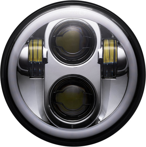 Custom Dynamics Chrome LED 5.75" Halo Headlight (CD-575-H-C)