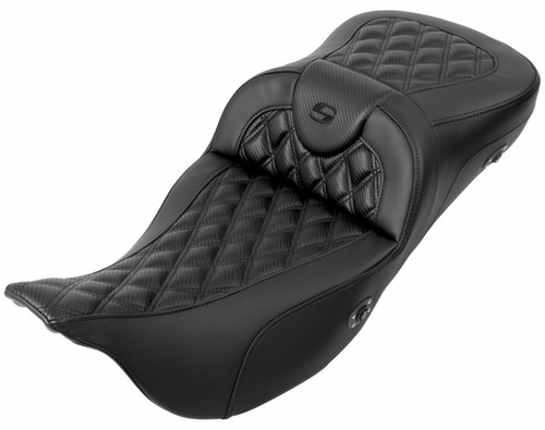 Saddlemen Extended Reach Heated Roadsofa Carbon Stitch Seat (808-07B-207A0)