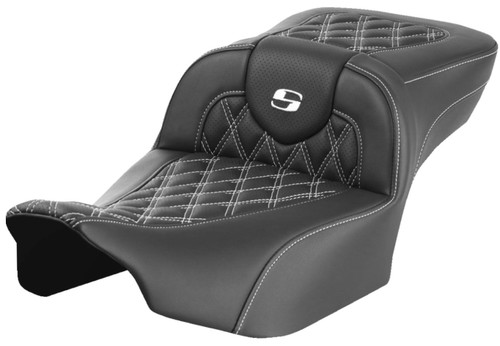 Saddlemen Extended Reach Roadsofa Black Seat -White Stitching (823-07-18406)