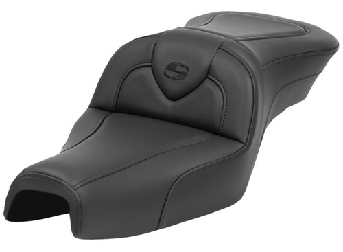 Saddlemen Roadsofa Smooth Black Seat for 4.5 Tank '04-22 Sportsters (807-03-187)