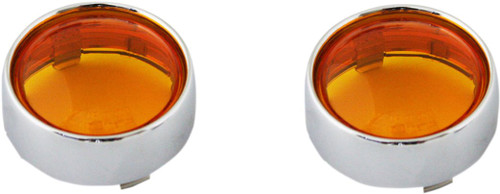 Custom Dynamics Chrome/Amber Lenses for ProBEAM Bullet Turn Signal (PB-B-BEZ-CA)
