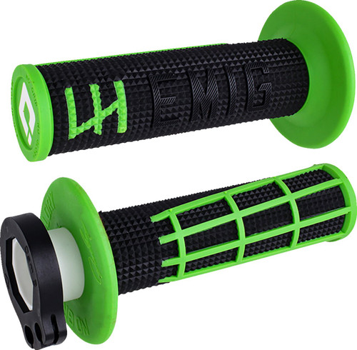 ODI EMIG 2.0 V2 Lock-on Grips | Black/Green (H36E2BN)