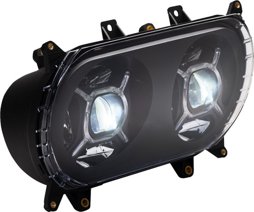 Custom Dynamics Black Double-X LED Headlight (CD-RG-H-B)