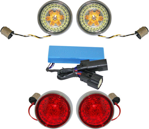 Custom Dynamics LED Bullet Lens Front & Rear Turn Signal Kit (PB-SS-BB-C)