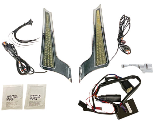 Custom Dynamics Dual Color Chrome Panel LED Light w/Smoke Lens (CD-FASCIADCBCMC)