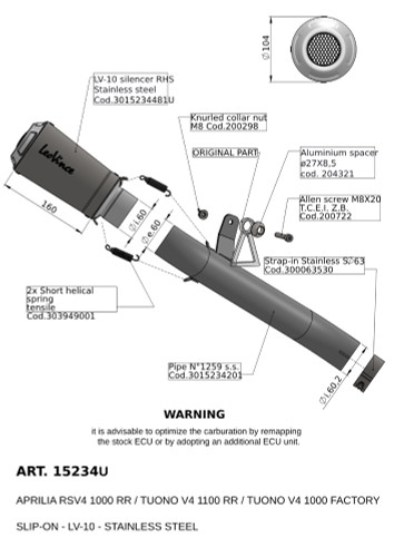Leo Vince LV-10 Stainless Steel Slip-On Muffler (15234U)