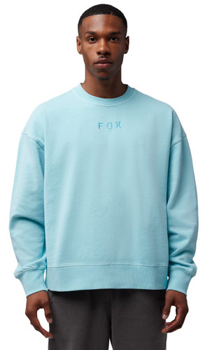 Fox Racing Wordmark Oversized Mens Crew Pullover Sweatshirt