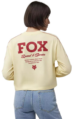 Fox Racing Speed & Service Womens Long Sleeve Cropped T-Shirt