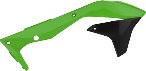 Polisport Green/Black Plastic Radiator Shrouds/Covers (8418300001)