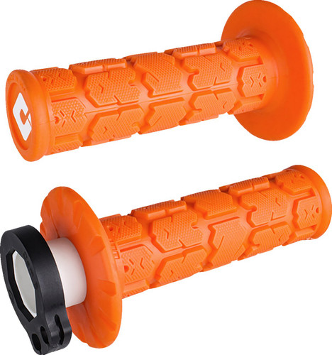 ODI Rogue MX V2 Lock-On Handlebar Grips | Twist Throttle | Orange (H36RGO)