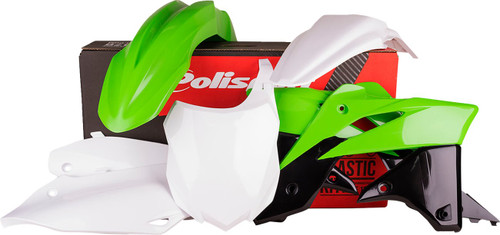 Polisport Green/White/Black Standard Plastic Body Kit (90625)