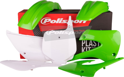 Polisport Green/White Standard Plastic Body Kit (90462)